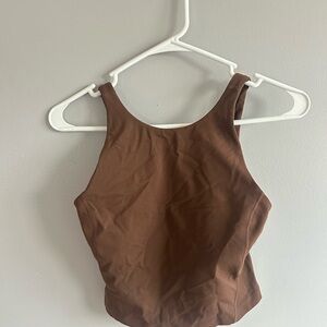 lululemon Brown High Neck Align Tank Top